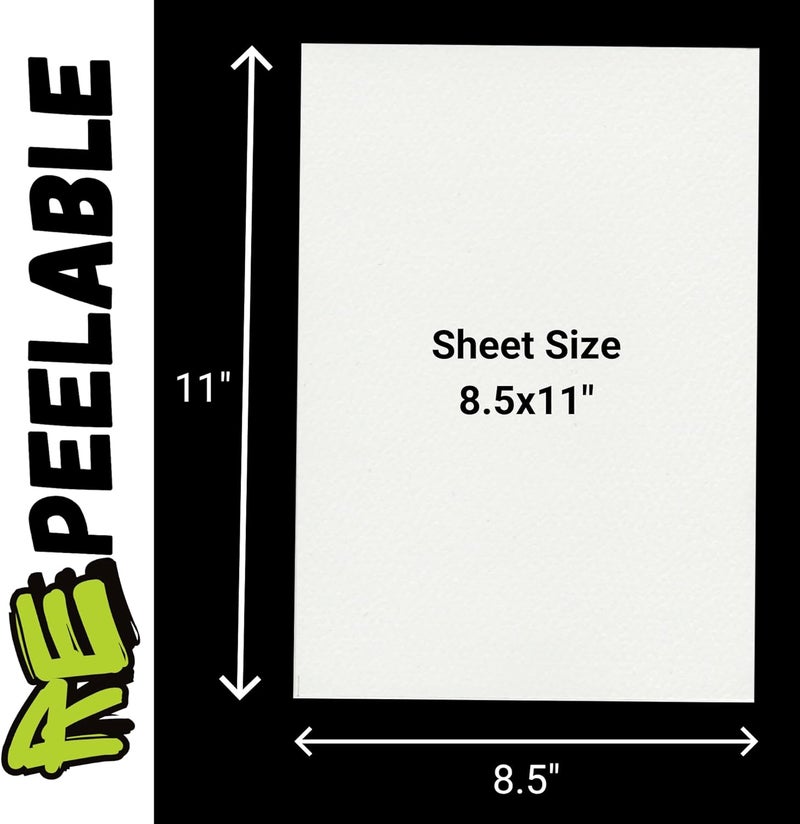 RePeelable Paper, Double Sided Silicone Release Backing for Collecting Organizing and Rearranging Sticker Collections, 8.5x11” Refill Pages for Blank Storage Albums, Reusable Book Inserts, 25 Sheets - Image 2